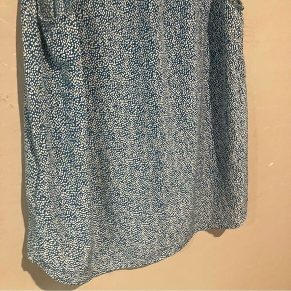 Joie Blue and White Sleeveless Silk Tank Blouse Size Large - Picture 7 of 9